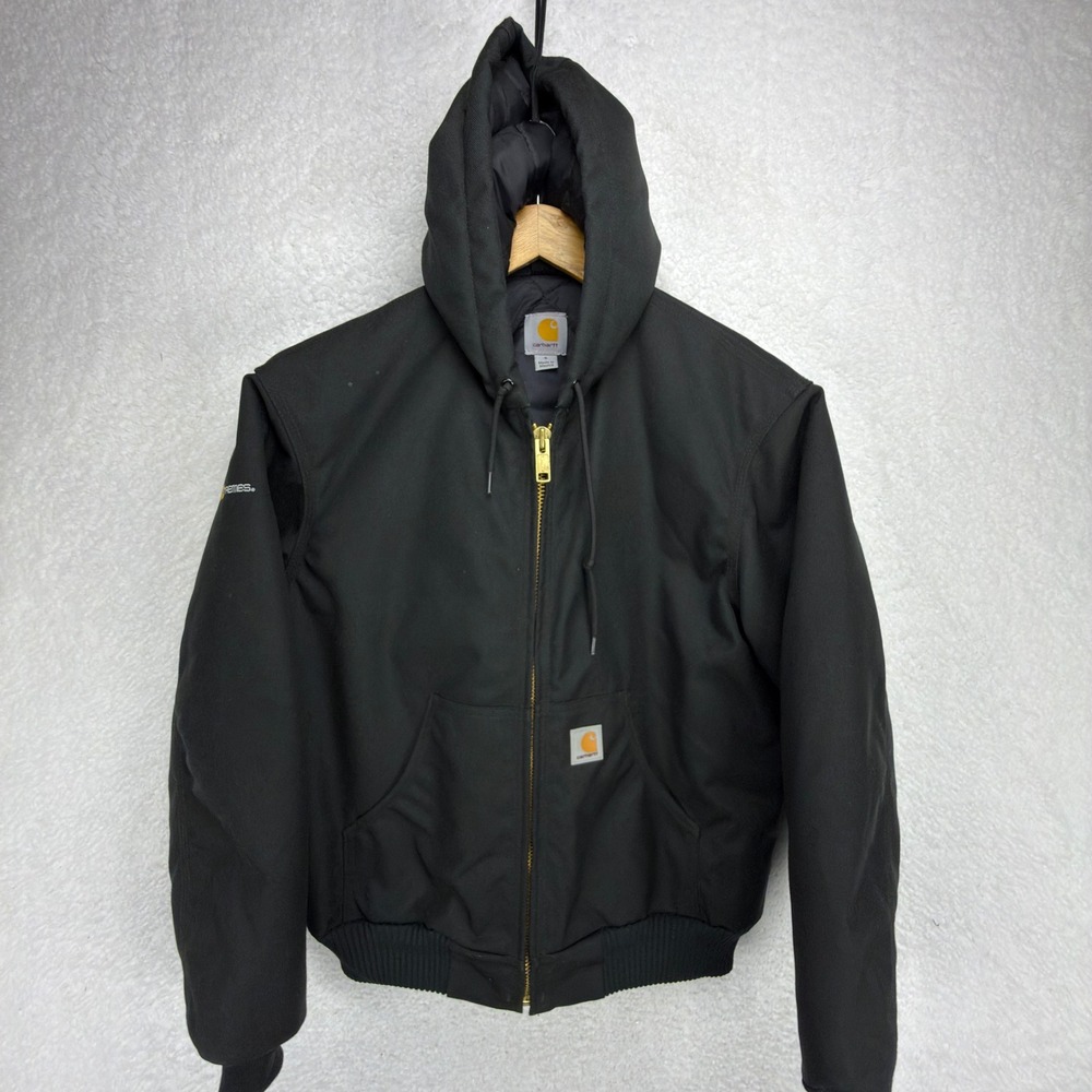 Carhartt Active Jacket Nylon Quilt‎ Lined Mens Small J133 BLK Black